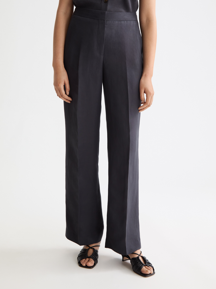 Edie-high rise wide leg drapey pant