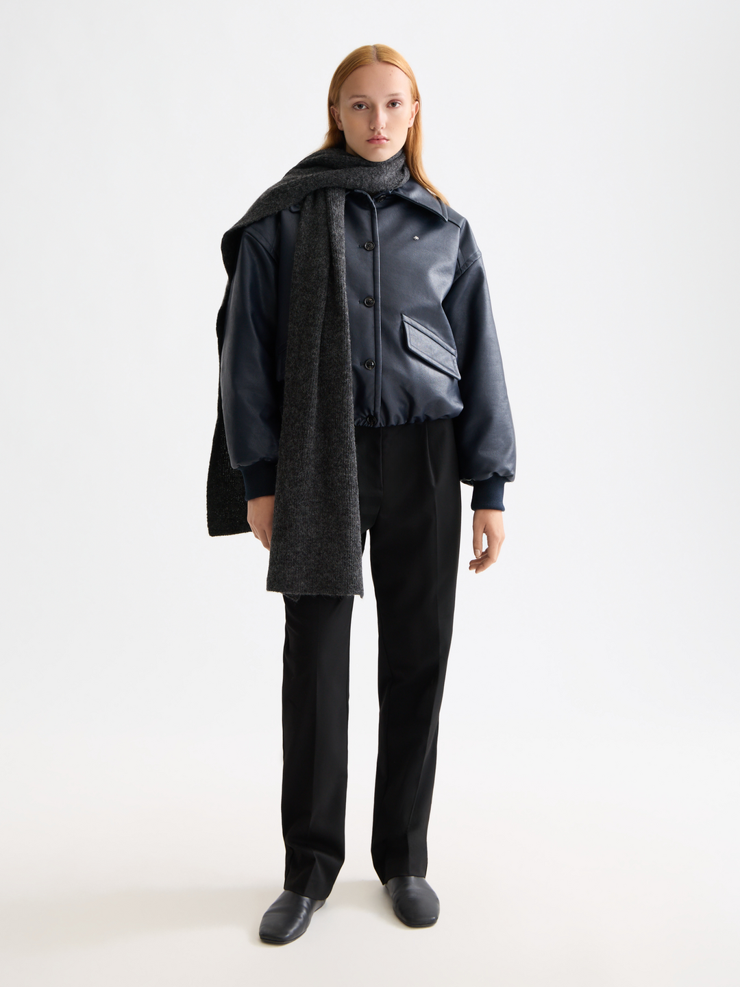 Robyn high rise relaxed gabardine tapered pant