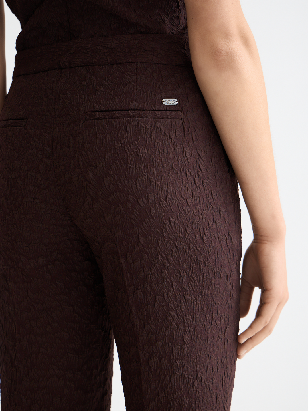 Lowry-Mid-rise jacquard slim pant