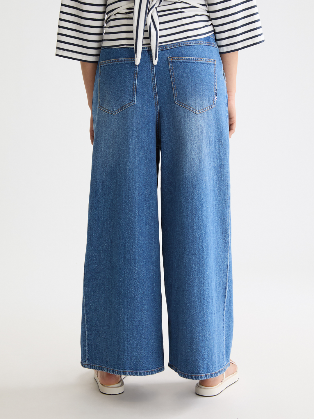 The Wave custom cropped wide leg jeans — Art from the Heart