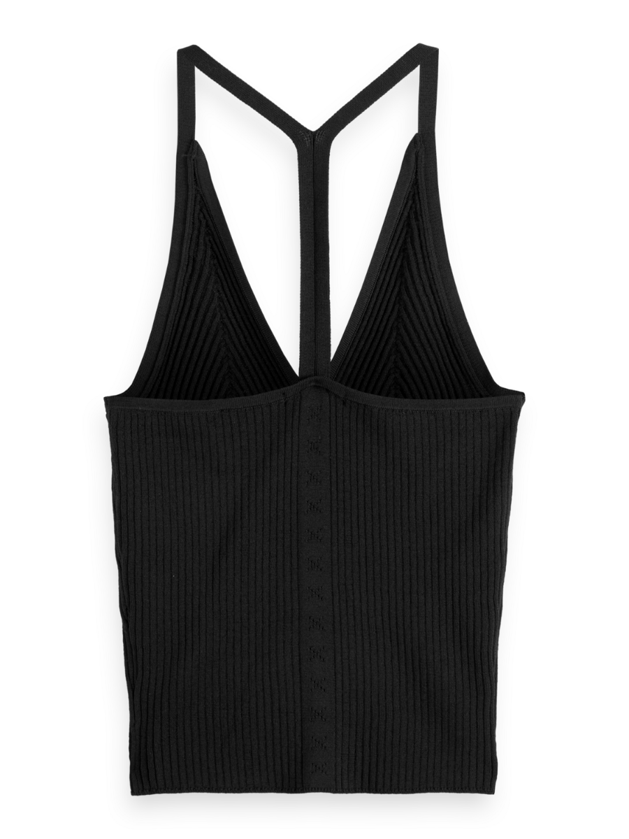 Rib racer knitted tank