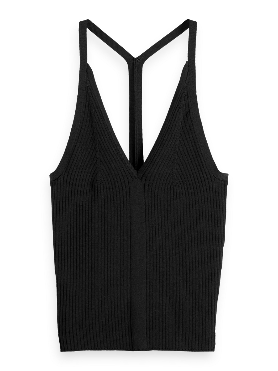 Rib racer knitted tank