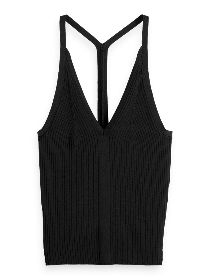 Rib racer knitted tank