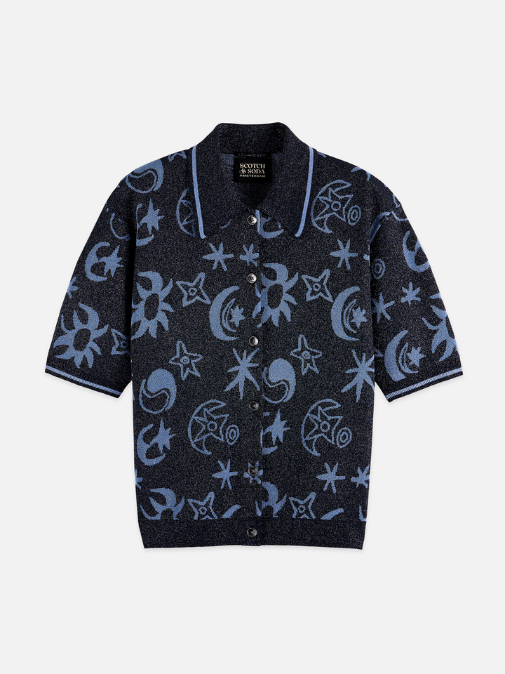 Jacquard Short Sleeve Pullover
