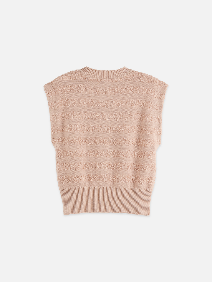 Boucle Stripe Crew Neck Spencer