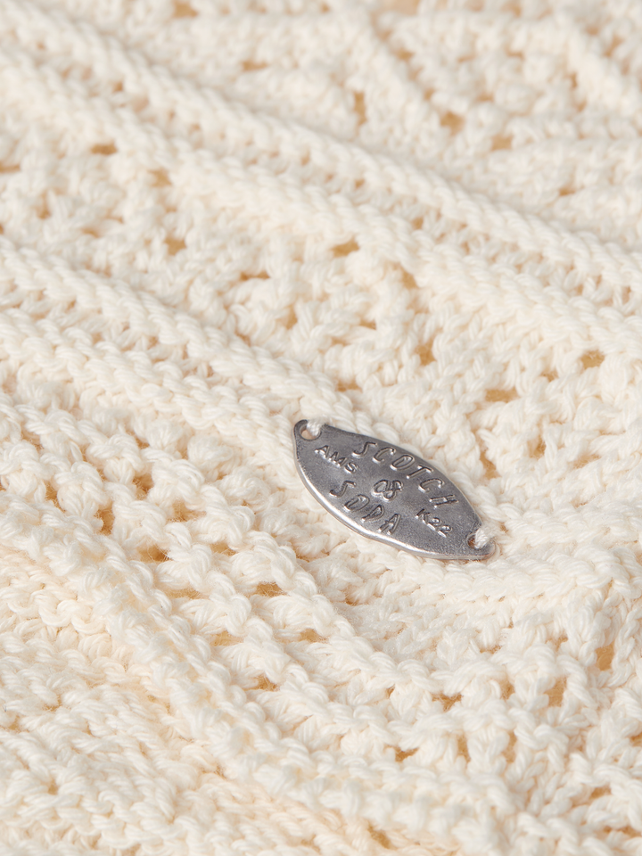 Pointelle knitted vest
