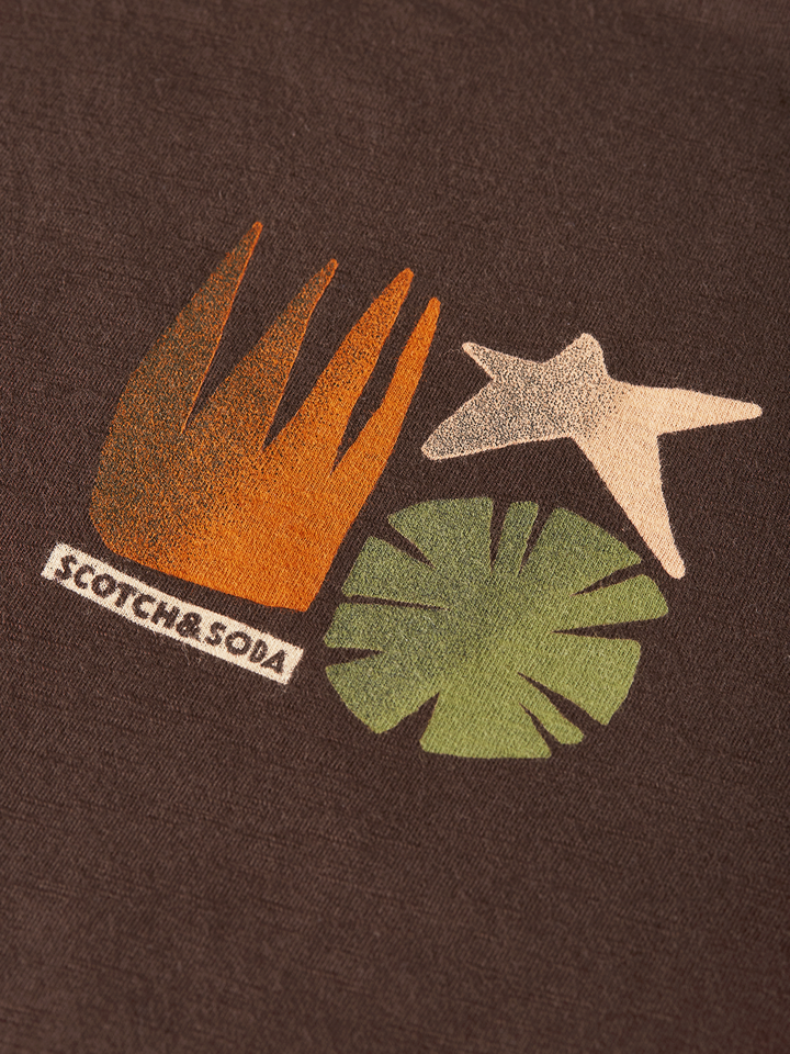 Front back artwork loose-fit T-shirt
