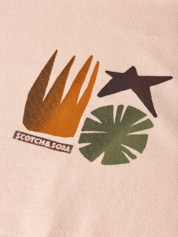 Front back artwork loose-fit T-shirt