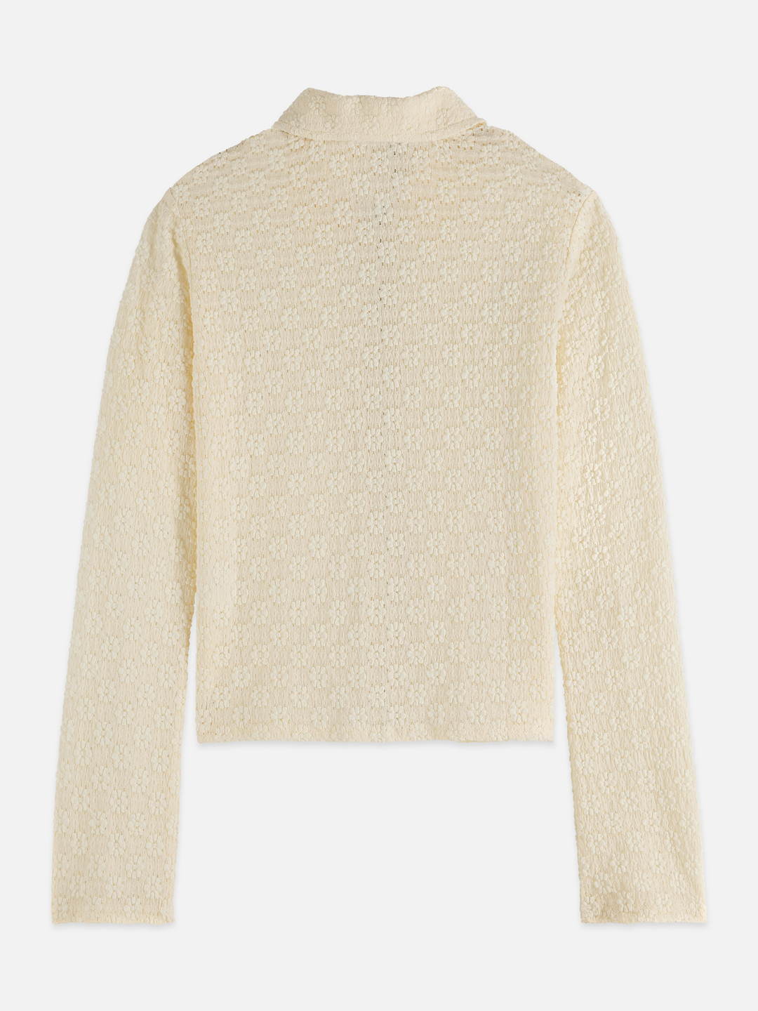 Zip up open structure long sleeve top