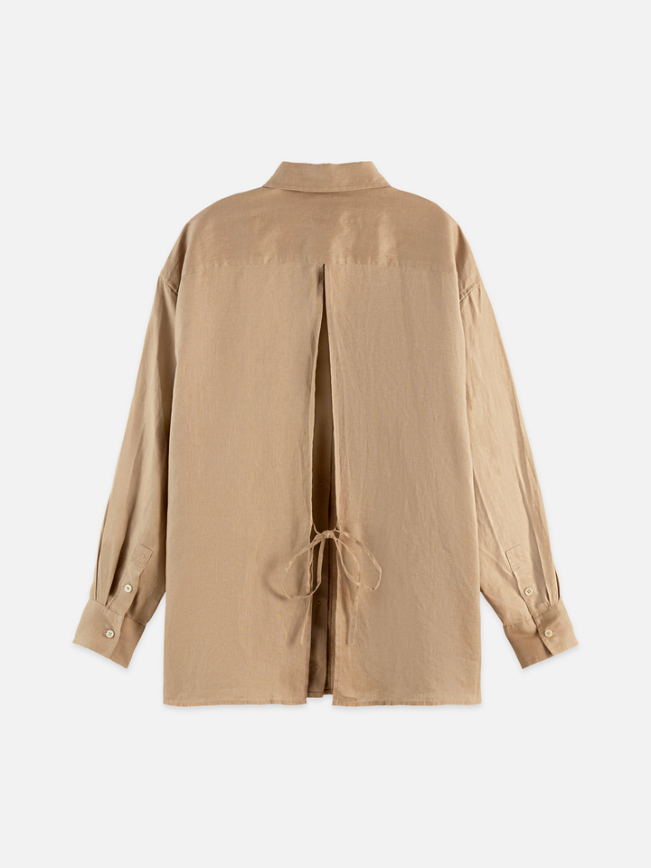 Linen Shirt With Back Detail