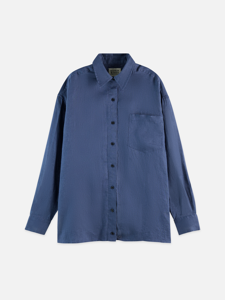 Linen Shirt With Back Detail