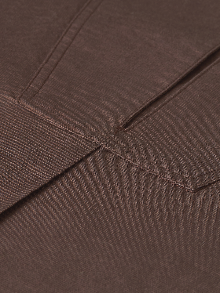 Cotton linen bib shirt