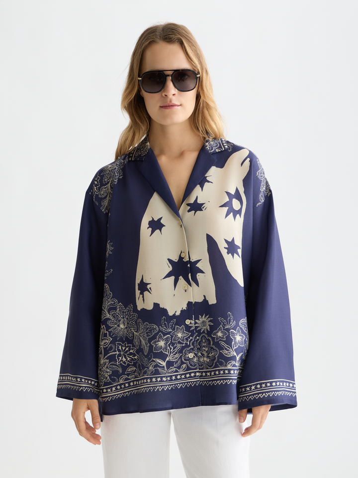 Printed relaxed fit shirt