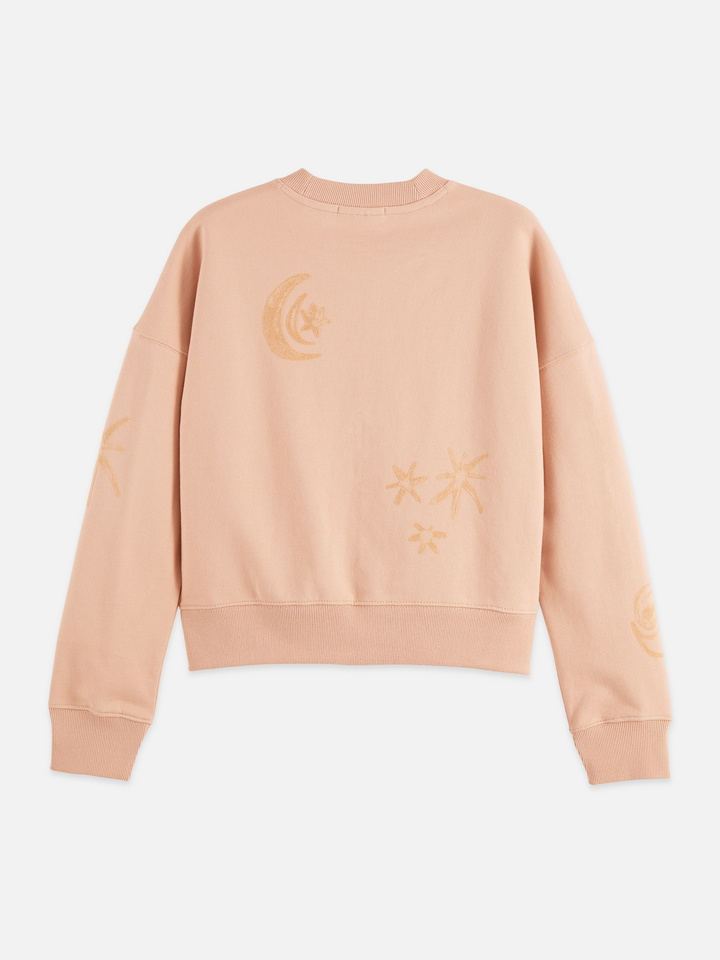 Relaxed Fit Sweatshirt With Flock Print