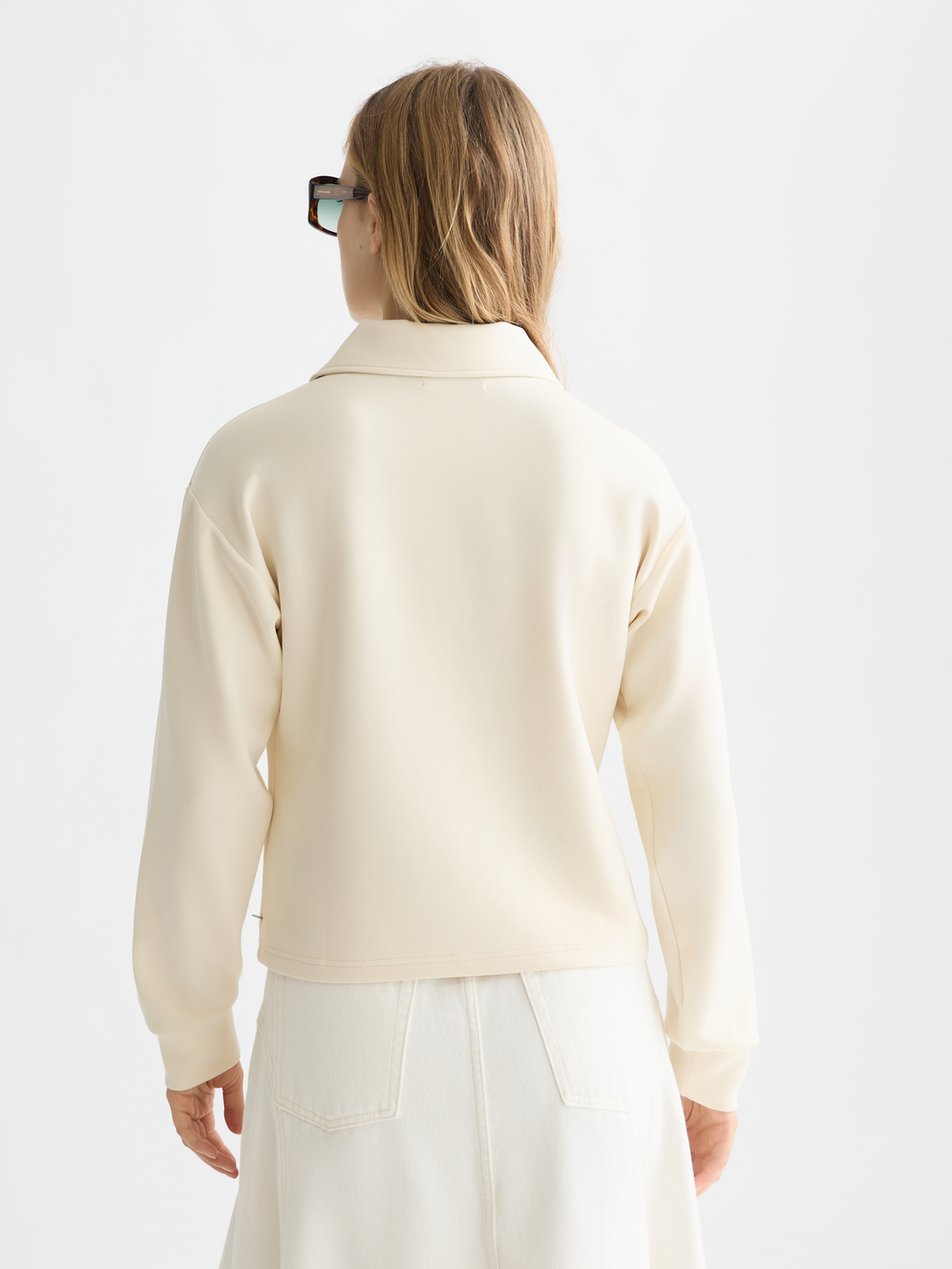 Zip through tencel sweatshirt