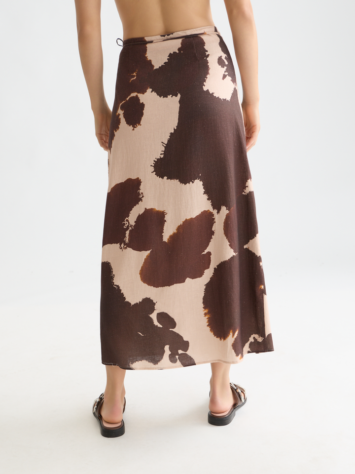 Linen wrap skirt