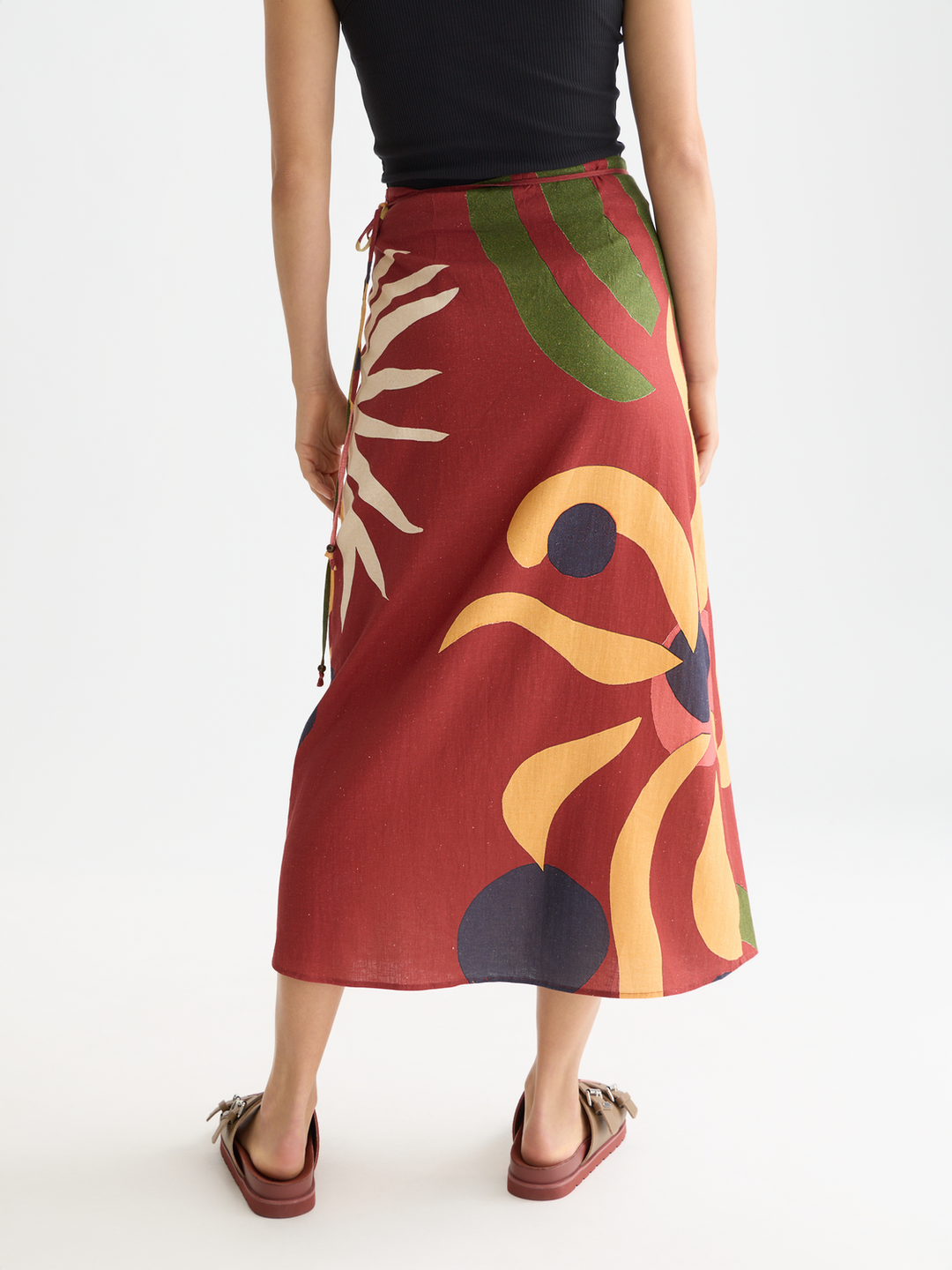 Linen wrap skirt