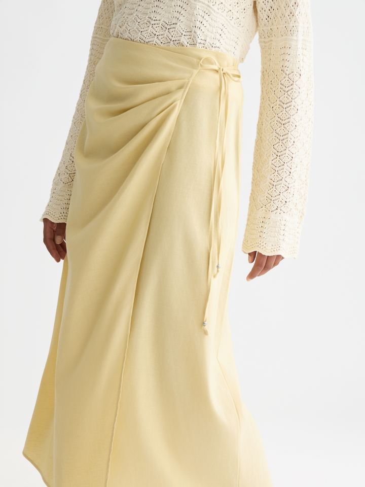Linen wrap skirt