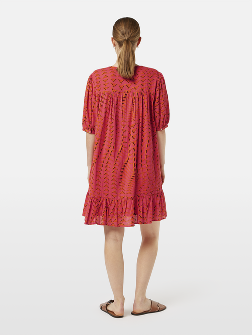 Printed Crinkle mini dress