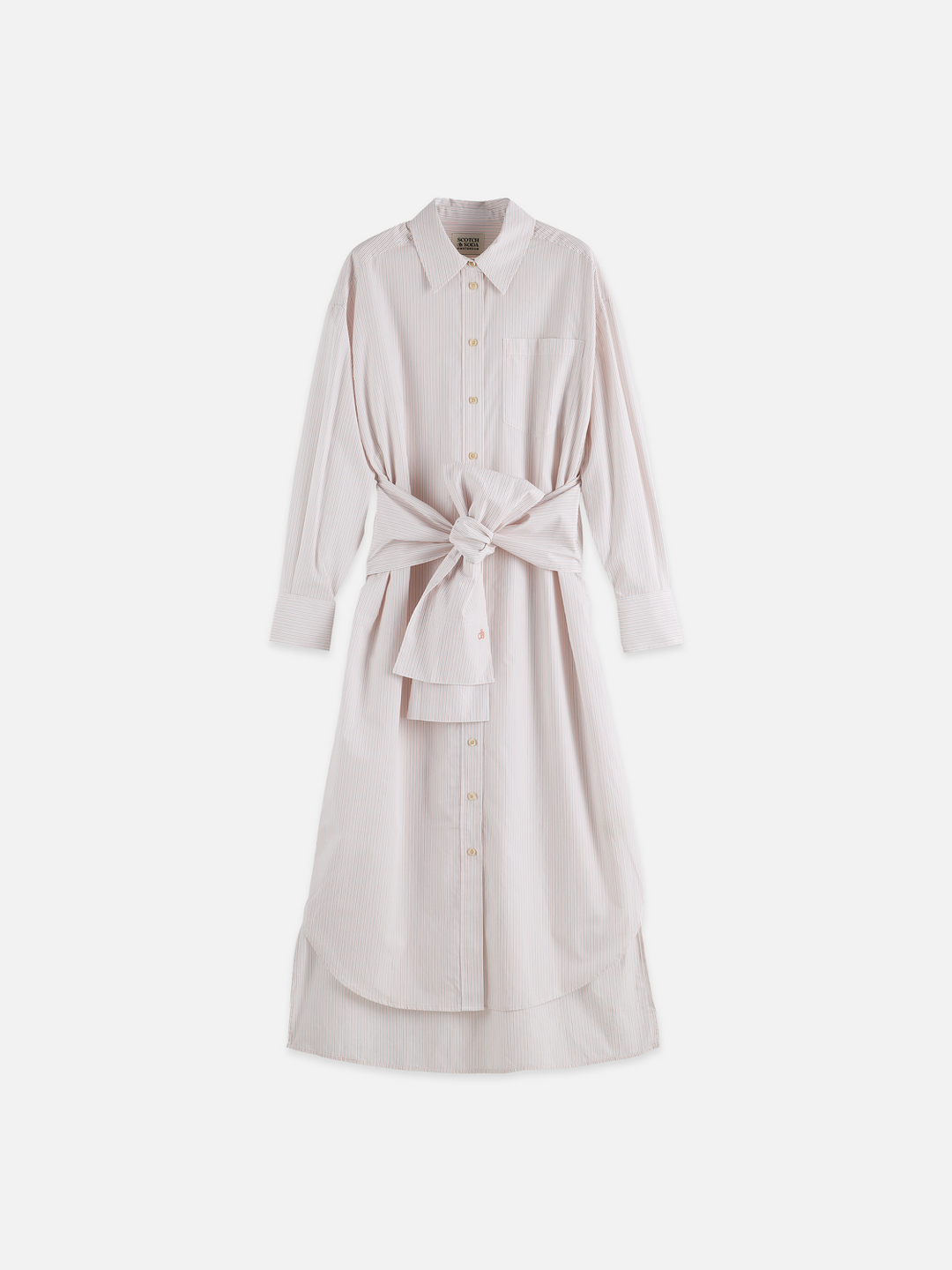 Relaxed Tie Shirt Dress