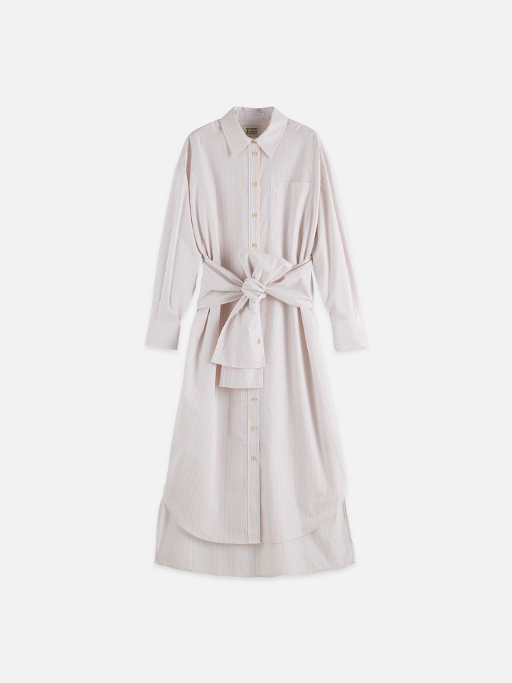 Relaxed Tie Shirt Dress