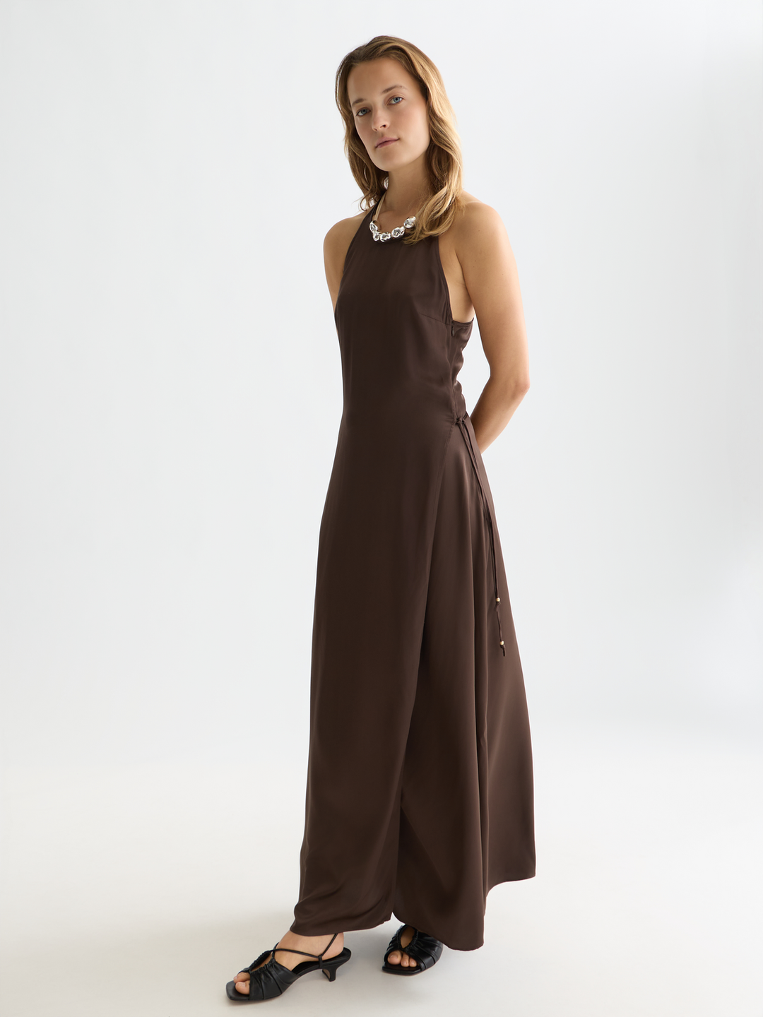 Viscose maxi cami wrap dress