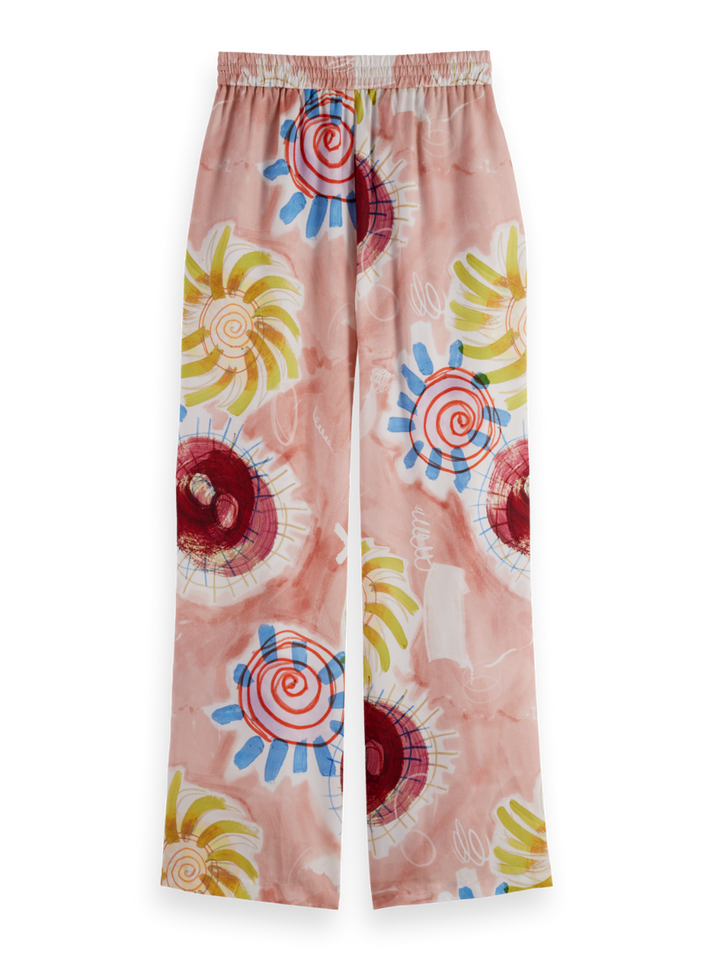 Gia - Mid rise wide leg elasticated trousers