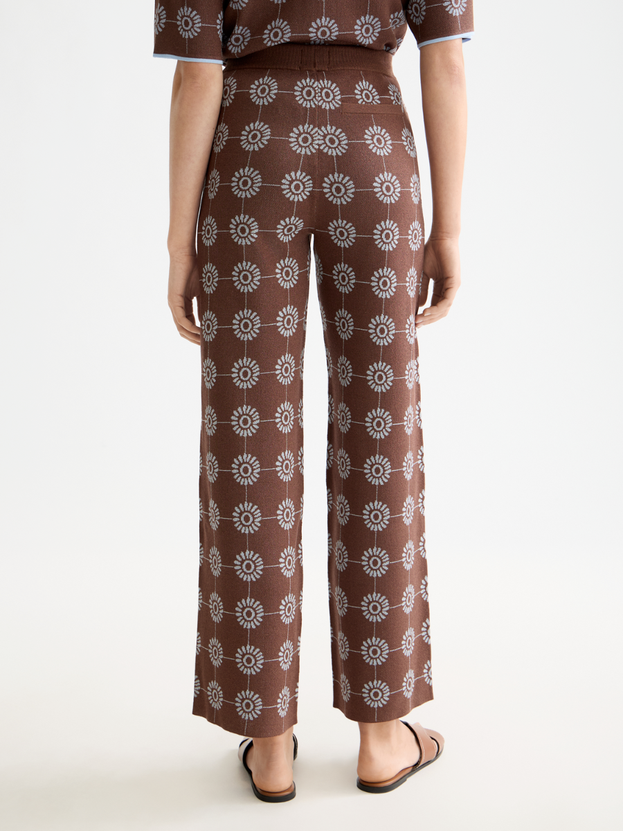 Jacquard knitted sweatpants