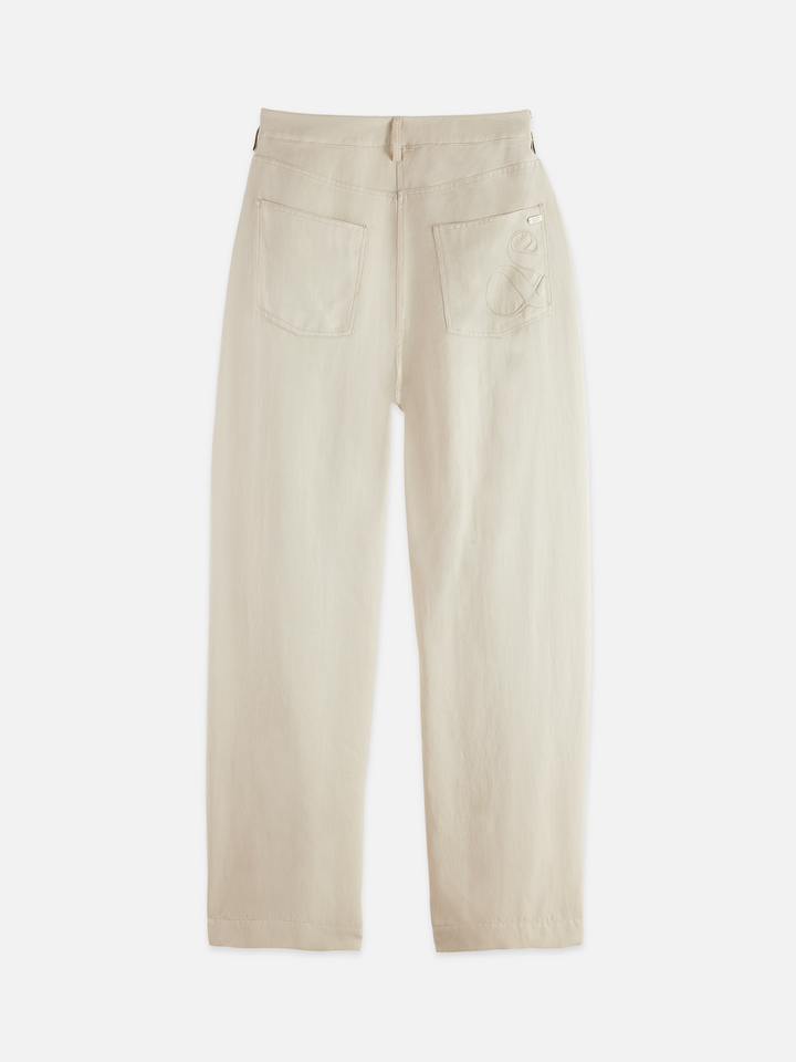 Lotus - High Rise Barrel Leg Twill Pants