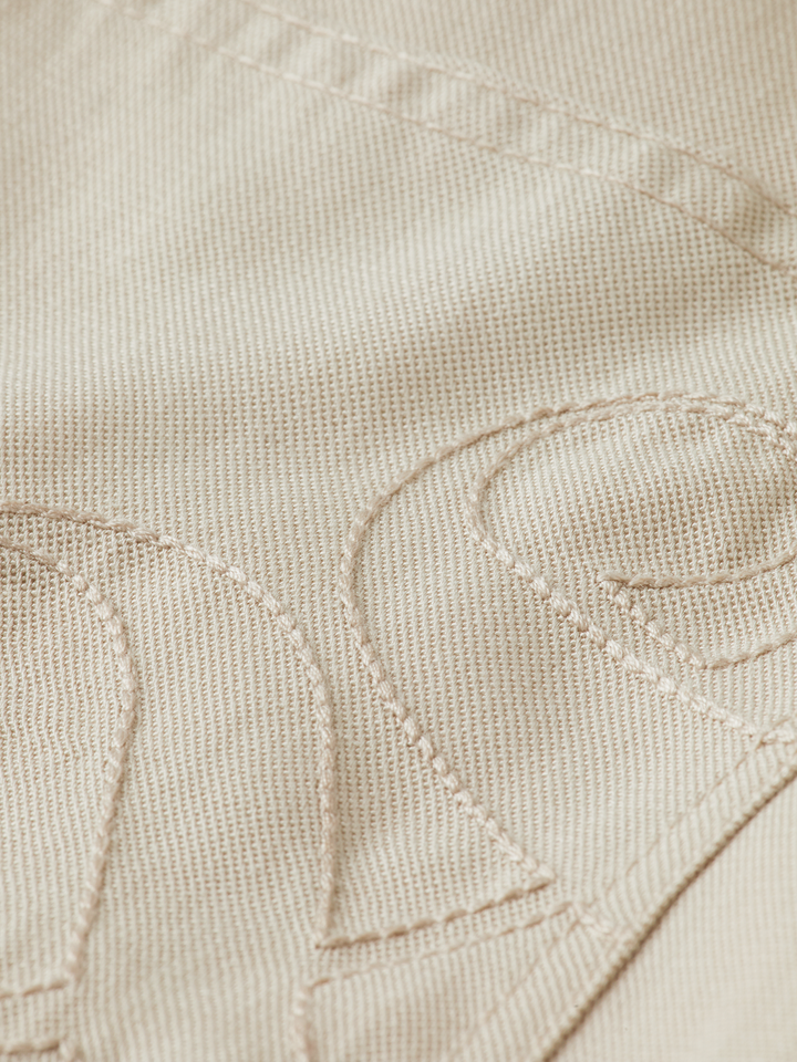 Lotus - High Rise Barrel Leg Twill Pants