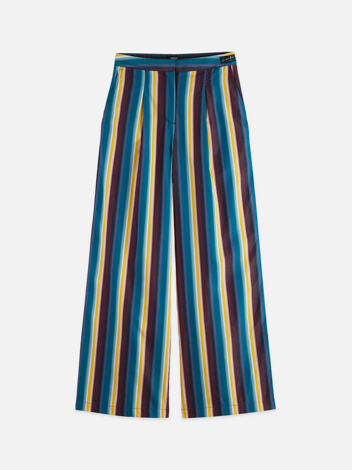 Eleni - High Rise Wide Leg Striped Pants