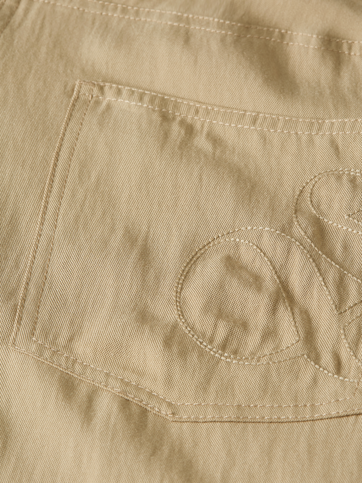 Lotus - Twill high rise barrel leg pants