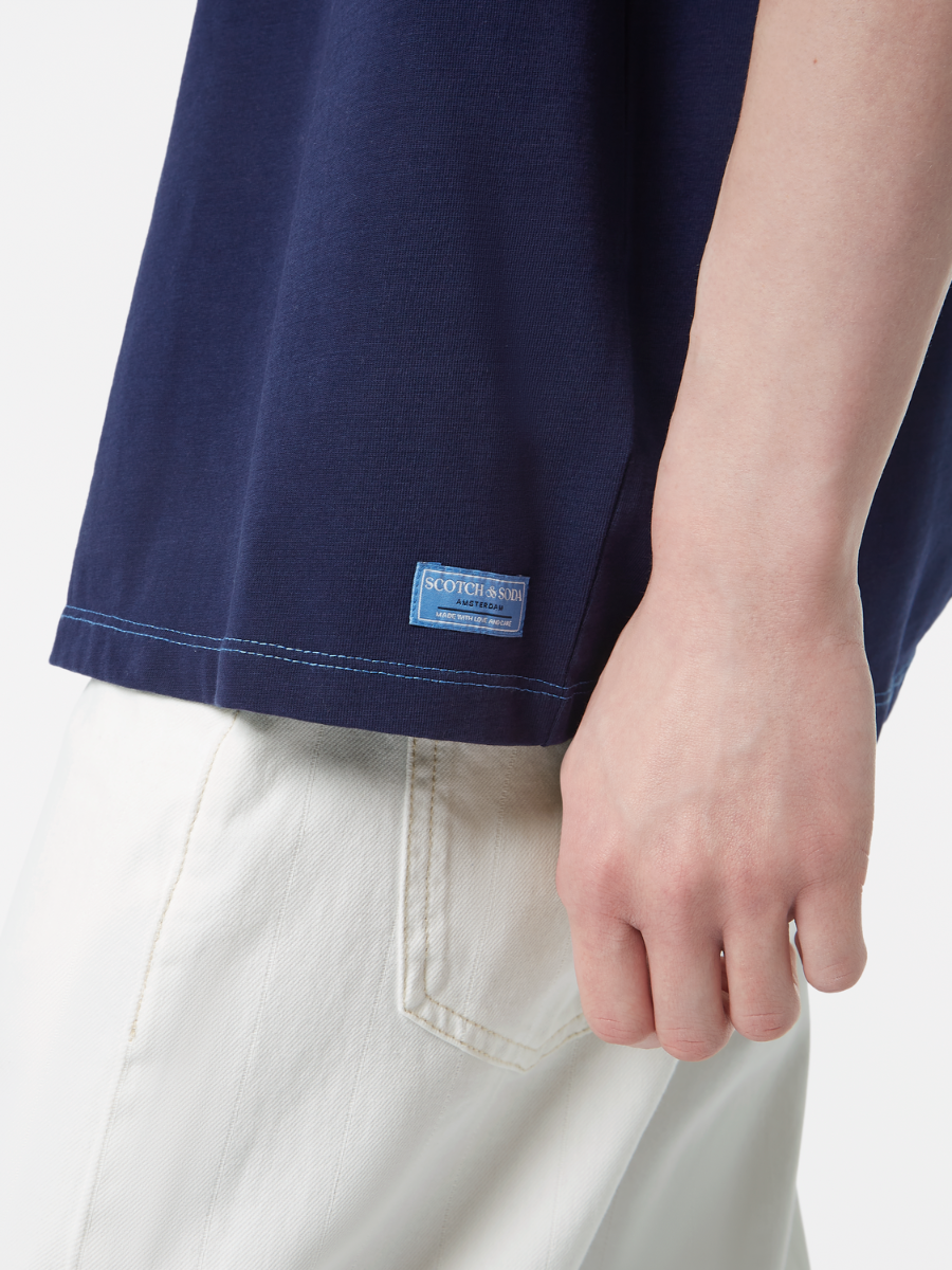 

Loose-fit back artwork T-shirt, Navy