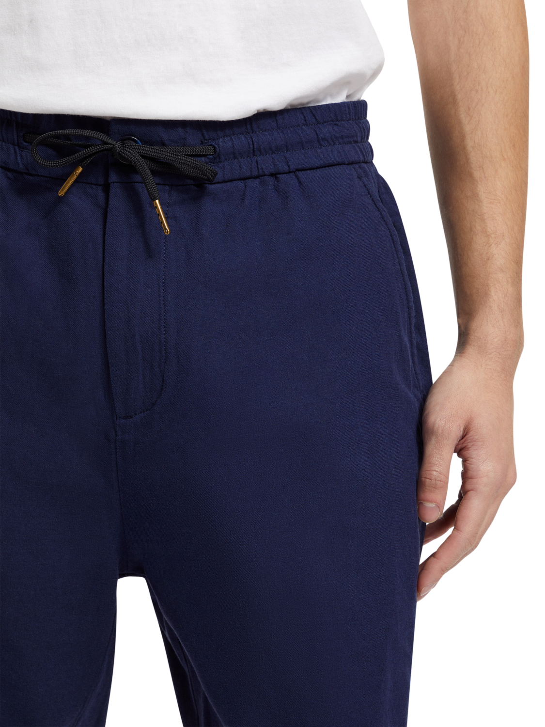 

FAVE- Cotton/linen twill bermuda, Navy