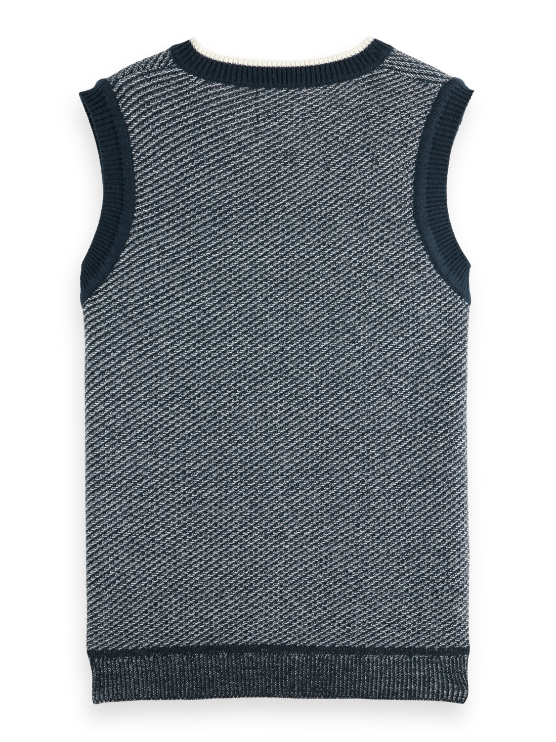 

V-Neck Vest Special Stitch, Heritage blue