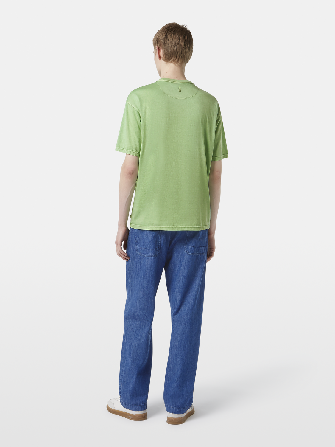 

Relaxed-fit 3 crosses garment-dyed T-shirt, Pistachio
