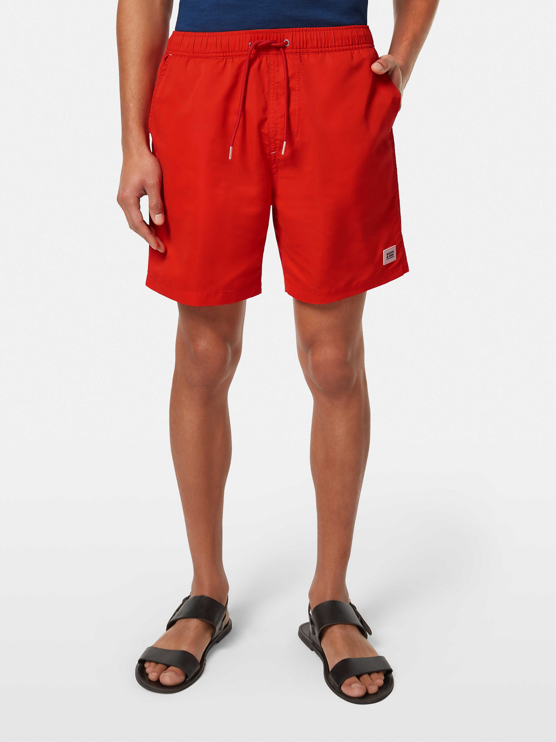 

Solid mid-length swimshort, Paprika