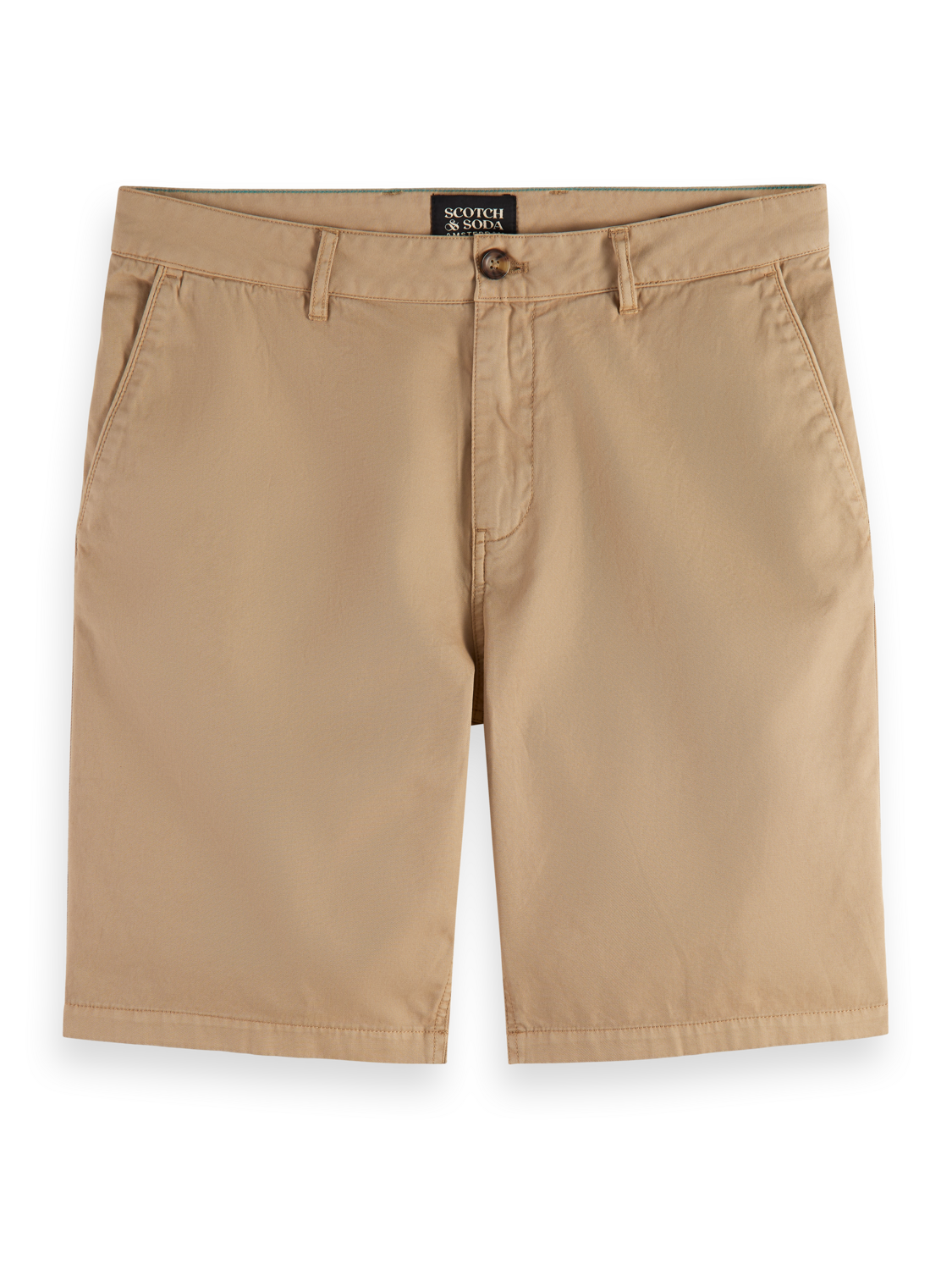 

STUART - Cotton-blend twill shorts, Seastone