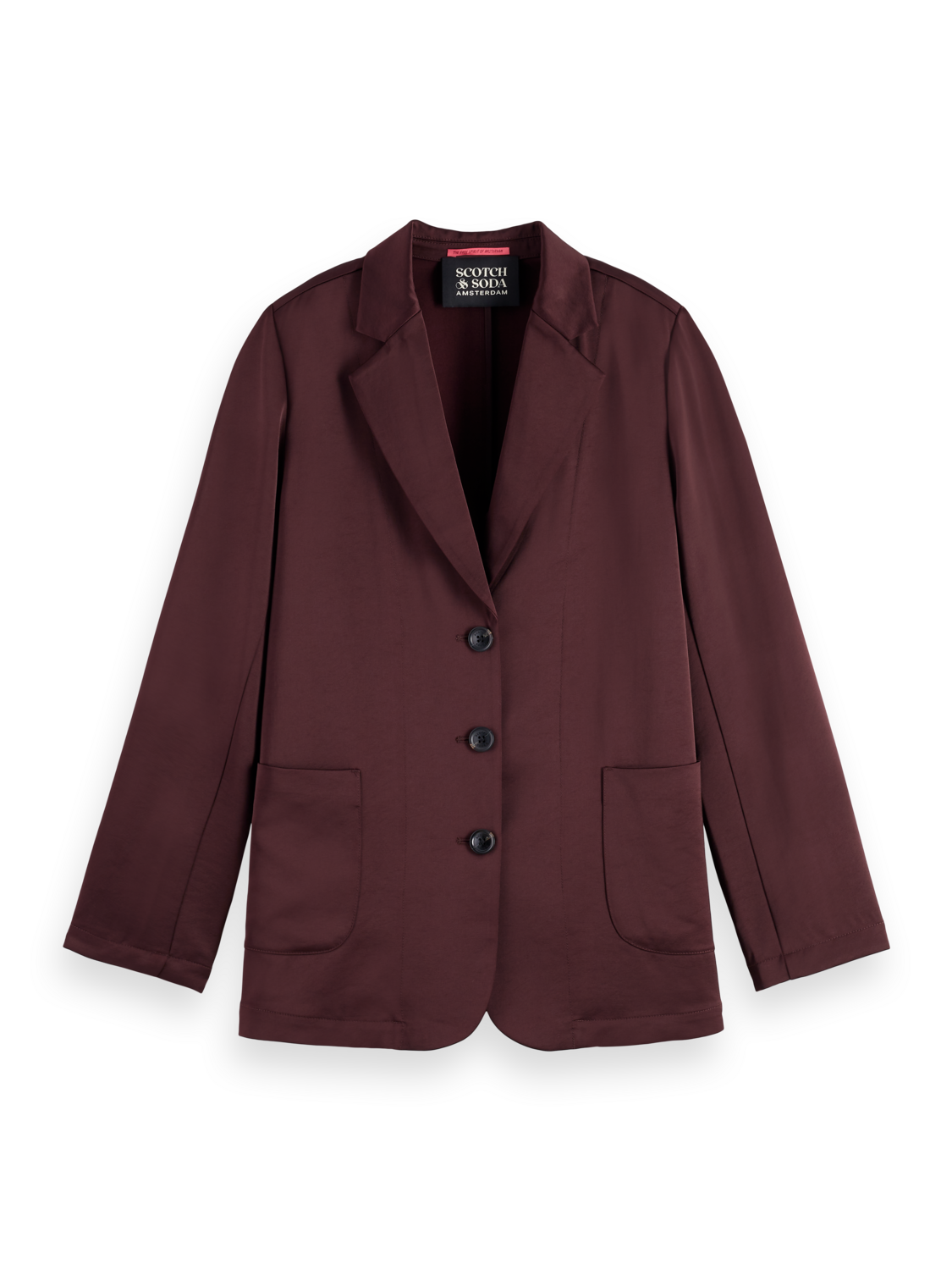 

Satin Blazer, Dark bordeaux