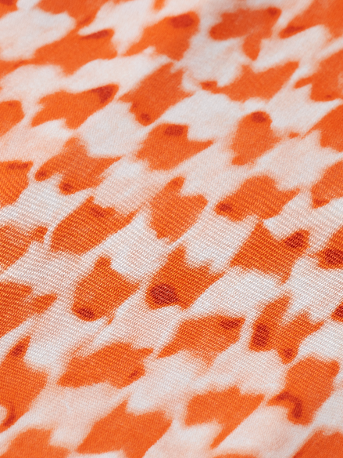 

Printed Camp Collar Shirt, Orange dyerchecker aop