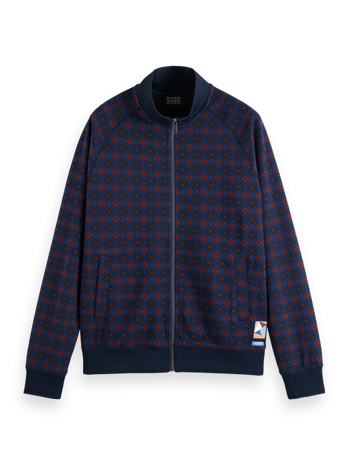 

Jacquard Track Top, Heritage blue