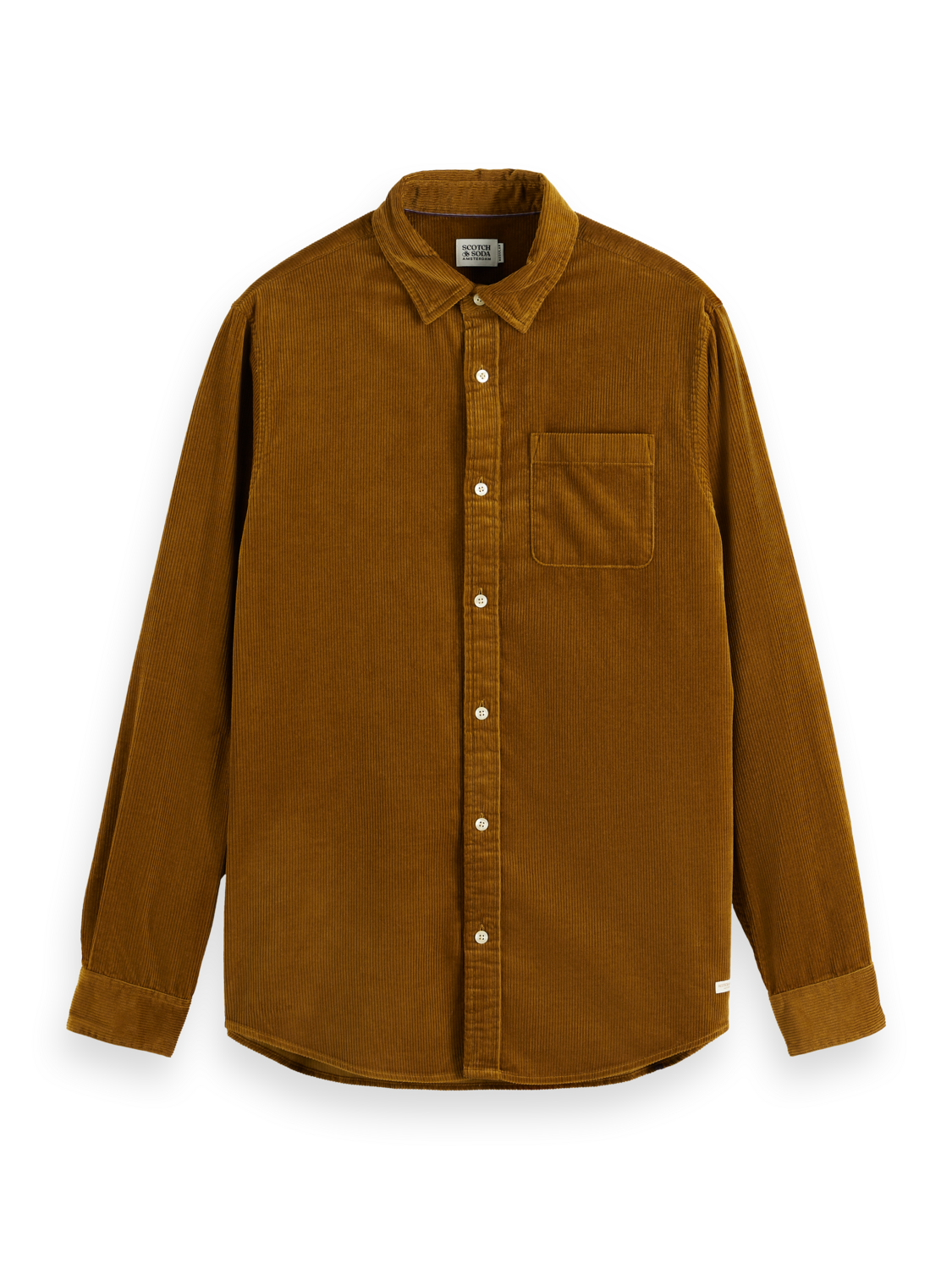 

Solid Corduroy Shirt, Rich mahogany