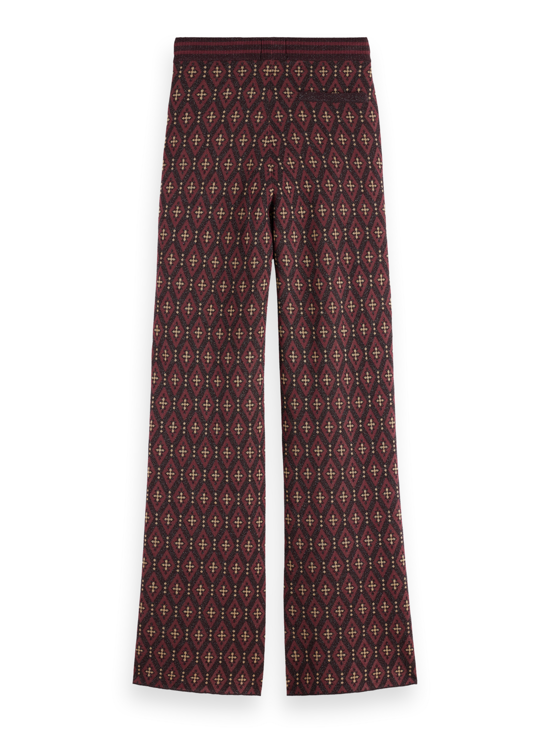 

Jacquard Knitted Trousers, Dark bordeaux