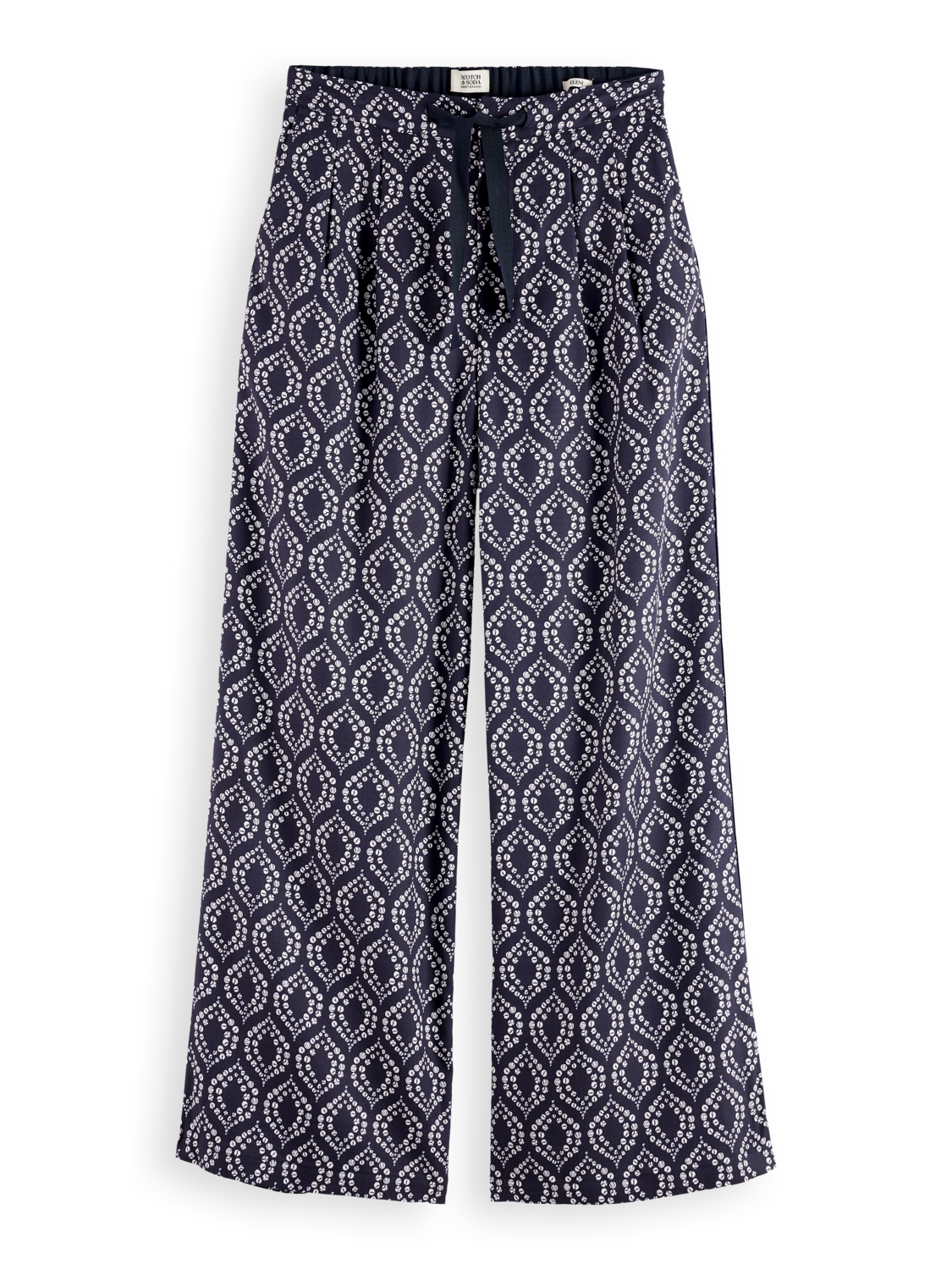 

Eleni high rise wide leg printed pyjama pant, Geometric baseball