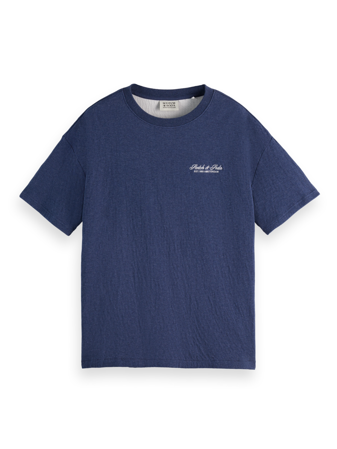 

Bonded loose fit t-shirt, Navy melange