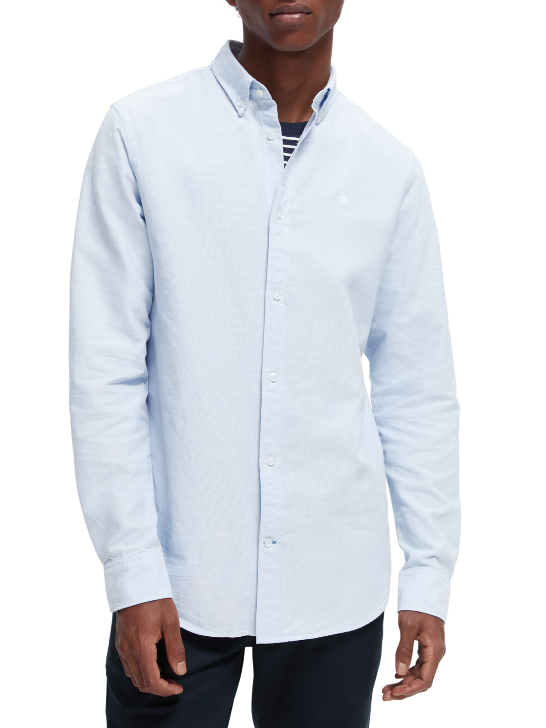 

Essentials - Organic Oxford regular fit shirt, Blue