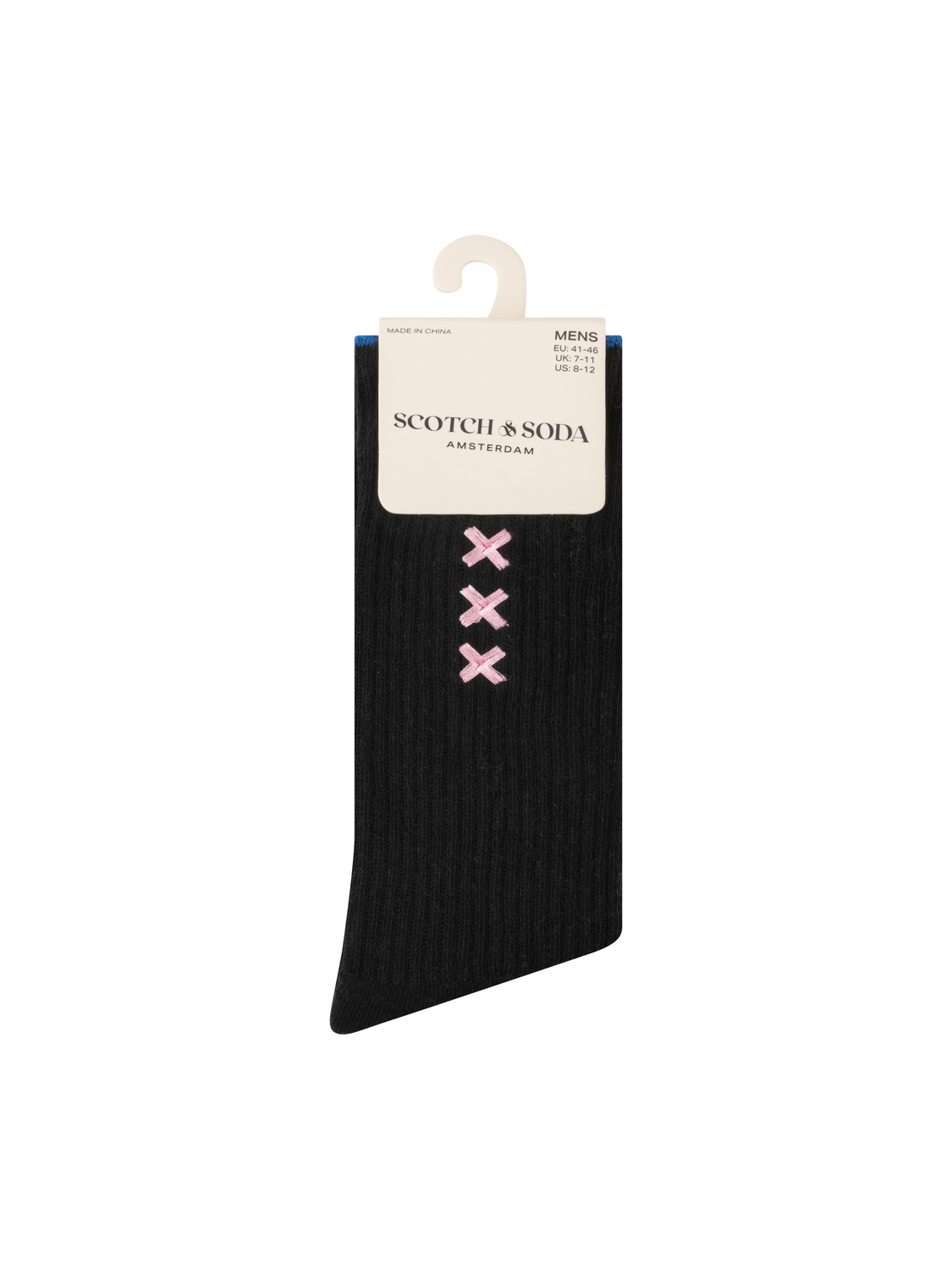 

3 Pack Mens 1/2 Terry Crew Socks, Black