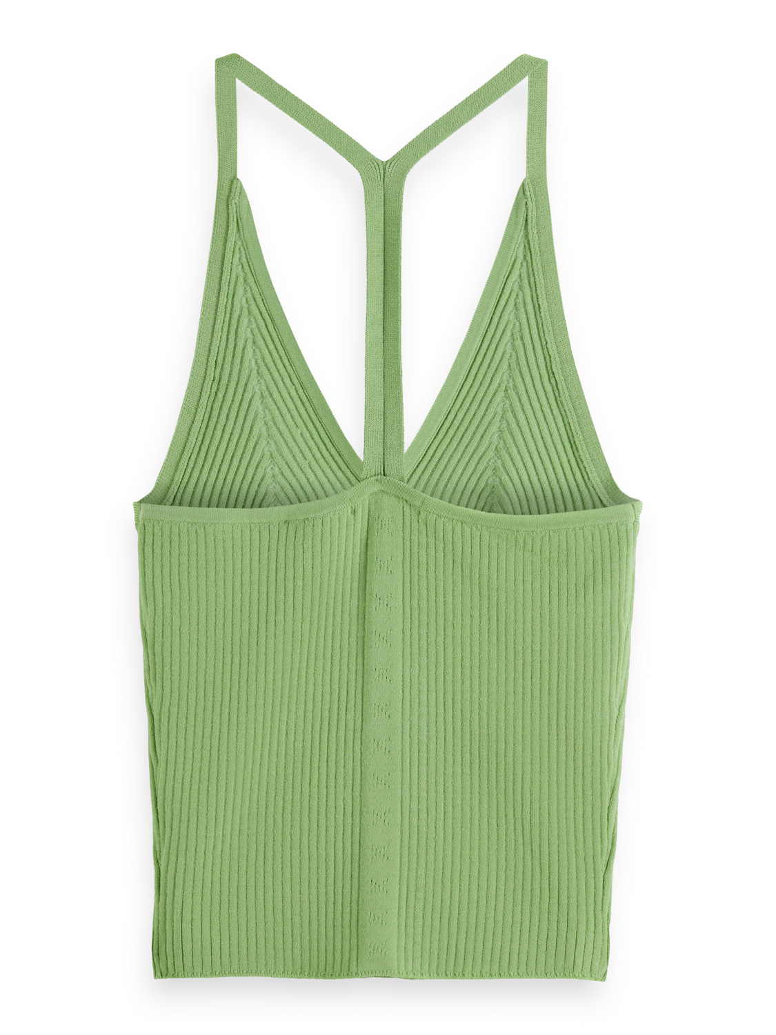 

Rib racer knitted tank, Pistachio