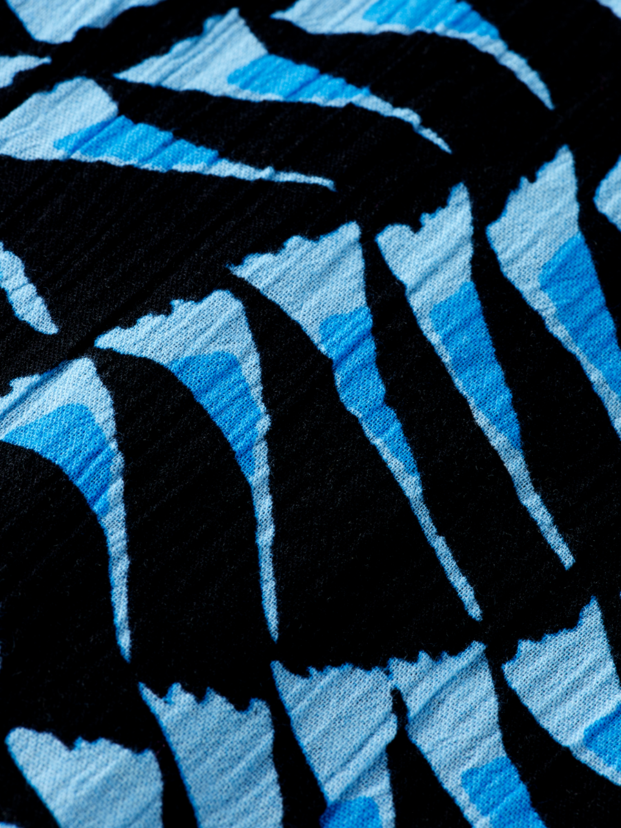 

Printed Crinkle mini dress, House of mirrors blue